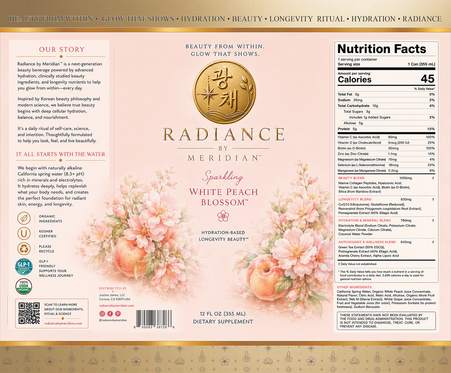 Radiance By Meridian 750mL Glass Bottle